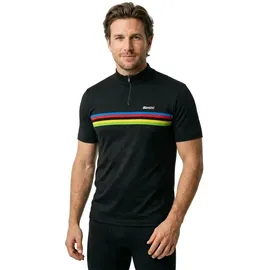 Santini SMS Santini Uci World Champion Kurzarm-poloshirt - Black - L
