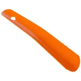 Kaps Hochwertiger Schuhlöffel aus Edelstahl für Männer und Frauen – farbig in kurzer Ausführung – Schuhanzieher aus hochwertigem Metall – in vielen Farben erhältlich (Orange) - 17 cm - 6.70 inch