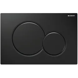 Geberit Betätigungsplatte Sigma01 für 2-Mengenspülung 115.770.11.5, Montagezubehör, tiefschwarz glanz