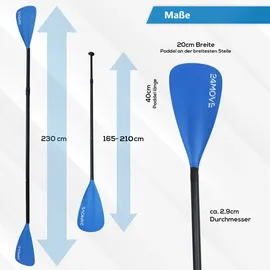 24move Doppelpaddel 230 cm blau