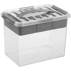 SUNWARE Q-Line Aufbewahrungsbox 30 x 20 x 22 cm 4-tlg. grau/transparent