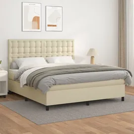 vidaXL Boxspringbett 180 x 200 cm Creme
