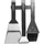 ADURO Kaminbesteck Magnetic Tools 3-tlg. Edelstahl grau