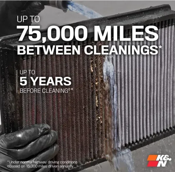 K&N FILTERS Luftfilter 333039 Langzeitfilter 30mm