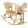 Beliani Kinder Schaukeltier aus Rattan natürlich Elefant Form Boho Stil Ampollino