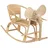 Beliani Kinder Schaukeltier aus Rattan natürlich Elefant Form Boho Stil Ampollino