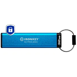 Kingston IronKey Keypad 200 Verschlüsselter USB-Stick 32GB USB 3.2 Gen1 Typ C
