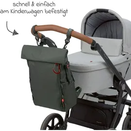 Lässig Outdoor Rolltop Backpack dunkelgrün