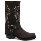 Grinders Bald Eagle Mens Biker Boots Brown - 44 EU