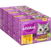 Whiskas 7+ Katzenfutter Geflügel Auswahl in Sauce, 12x85g (4