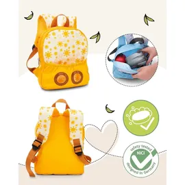 NICI Rucksack mit Plüschtier 21x26cm Roter Pa - Gelb