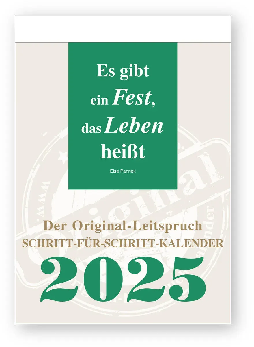 Original-Leitspruch-Schritt für Schritt-Kalender 2025