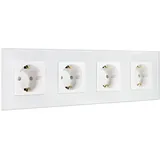 Navaris Schuko-Steckdose 4-fach Weiß 1 St.