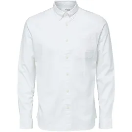 Selected Langarmhemd Regular Fit Weiß XXL