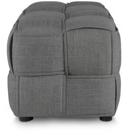 Homestyle4u Hocker Grau, 86x40x43 cm, Wohnzimmer, Hocker, Sitzhocker