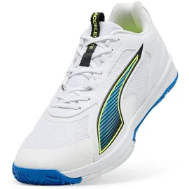 Puma Accelerate Pro 4 Game On Hallenschuh, Unisex, weiß-leuchtendes Rot-Ultrablau, 47