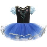 Lito Angels Prinzessin Anna Ballettkleid Ballerina Kostüm für Kleinkind Mädchen, Ballett Kleid Tutu Tanzkleid, Größe 2-3 Jahre, Blau