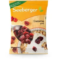 Seeberger Cranberries gesüßt: Halbierte, kanadische Cranberries fruchtig-süß - zum Snacken, als Backzutat und Verfeinern von Gerichten - getrocknet & ungeschwefelt, vegan (1 x 125 g)