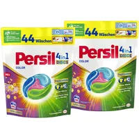 Persil 4in1 Color DISCS 88 WL (2 x 44 Waschladungen), Waschmittel mit Tiefenrein Technologie, Colorwaschmittel für reine Wäsche und hygienische Frische für die Maschine