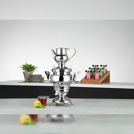 BEEM Samowar ODESSA 3l 1800W Edelstahl mit Dispenser - Silber