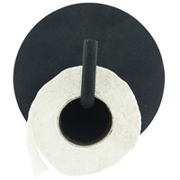 House Doctor Toilettpapierhalter, Text, Schwarz, Dm: 13 cm, l: 12,5 cm, Je0180