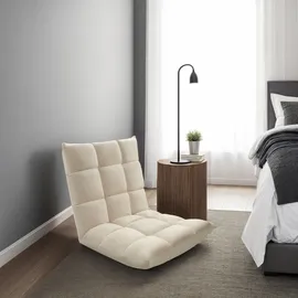 Tectake tectake® Relaxsessel Snooze 2 in 1 als Sessel oder Liege, gepolstert, mit Samtbezug 108 x 57 x 13,5 cm