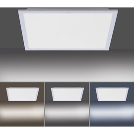 just light. LED-Deckenleuchte Flat silber 45,5 x cm