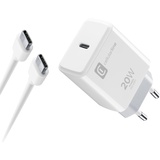 Cellular Line Cellularline USB-C Ladegerät – einem Kabel Kit Apple, Weiß