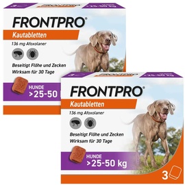 Merial Frontpro Kautablette gegen Zecken und Flöhe für Hunde (>25-50kg)
