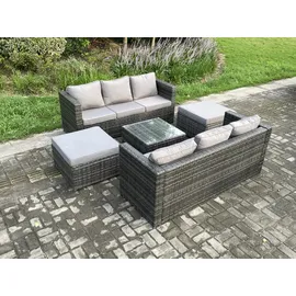 fimous Gartenlounge-Set 8-tlg. Dunkelgrau