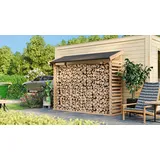 Karibu Kaminholzunterstand 226 x 60 x 184 cm Holz naturfarben