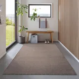 Carpetsale24 Teppich Wohnzimmer Dichter Kurzflor Einfarbig Teppich Modern Robust Rechteckig und Rund Teppich Mokka Teppich 160x230 cm