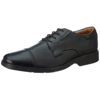 CLARKS Clarkslite Cap Oxford, Black Leather, 45 EU
