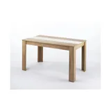 byLIVING Esstisch NORI Breite 160 cm, Artisan Eiche (Eiche-Optik)/schwarz