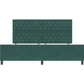 vidaXL Boxspringbett 200 x 200 cm Dunkelgrün