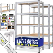 monzana Schwerlastregal 180x90x40cm verzinkt