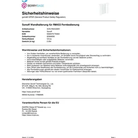 Sonoff Wandhalterung für RM433 Fernbedienung