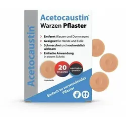 Acetocaustin Warzen Pflaster 20 St Pflaster