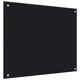 vidaXL Küchenrückwand Schwarz 70 x 60 cm Hartglas