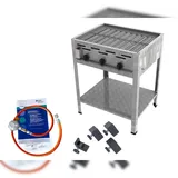 ChattenGlut Gasbräter 3-flammig 10,8kW Standgerät Rost mit DGUV