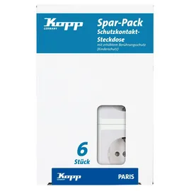 Kopp Schuko-Steckdose Paris Weiß 6 St.