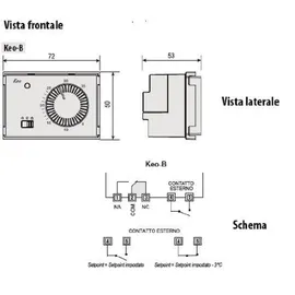 Vemer KEO-B Unterputzthermostat Drehknopf batteriebetrieben