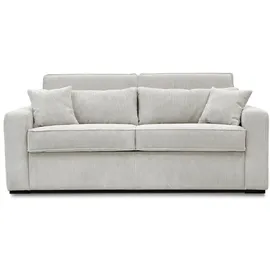 vente-unique Schlafsofa mit Matratze 4-Sitzer - Liegefläche 160 cm - Matratze 18 cm - Cord - beige - MONDOVI