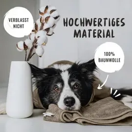 Rudelkönig Hunde Bademantel grau L