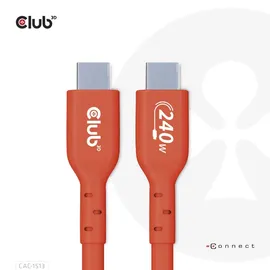 Club 3D USB 2.0 Typ-C Kabel Bidirektional USB-IF 480Mb PD 240W St./St. 3m orange