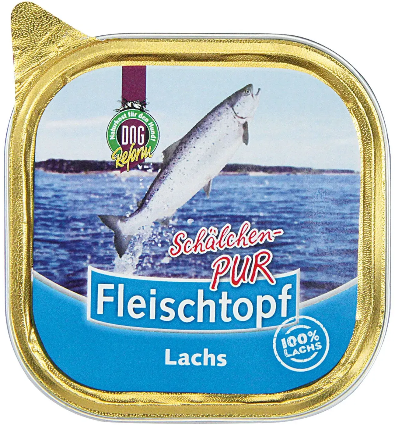 Dogreform Fleischtopf Schälchen PUR Lachs 100%Lachs Hundefutter Futter 1x200 g