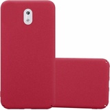 Cadorabo Hard Cover Frosty Cover (OnePlus 3), Smartphone Hülle, Rot