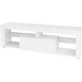 ML-Design TV-Lowboard aus Holz Weiß 140x51x35 cm Modernes TV-Board mit Stauraum