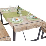 Mendler Esszimmertisch HWC-A15, Esstisch Tisch, Tanne Holz rustikal massiv MVG-zertifiziert ~ naturfarben 80x160x90cm