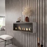 SKRAUT HOME Elektrokamin Zementgrau